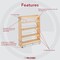 Rev-A-Shelf Maple Veneer, Light Brown, 6 in W, 25.5 in H, 19.56 in D, 19.65 in L, Light Brown 448-BC19SC-5C - alternate 2
